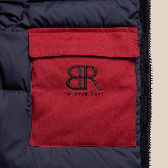 Banana Republic Corduroy Puffer Coat size XXL Navy - Picture 6 of 6